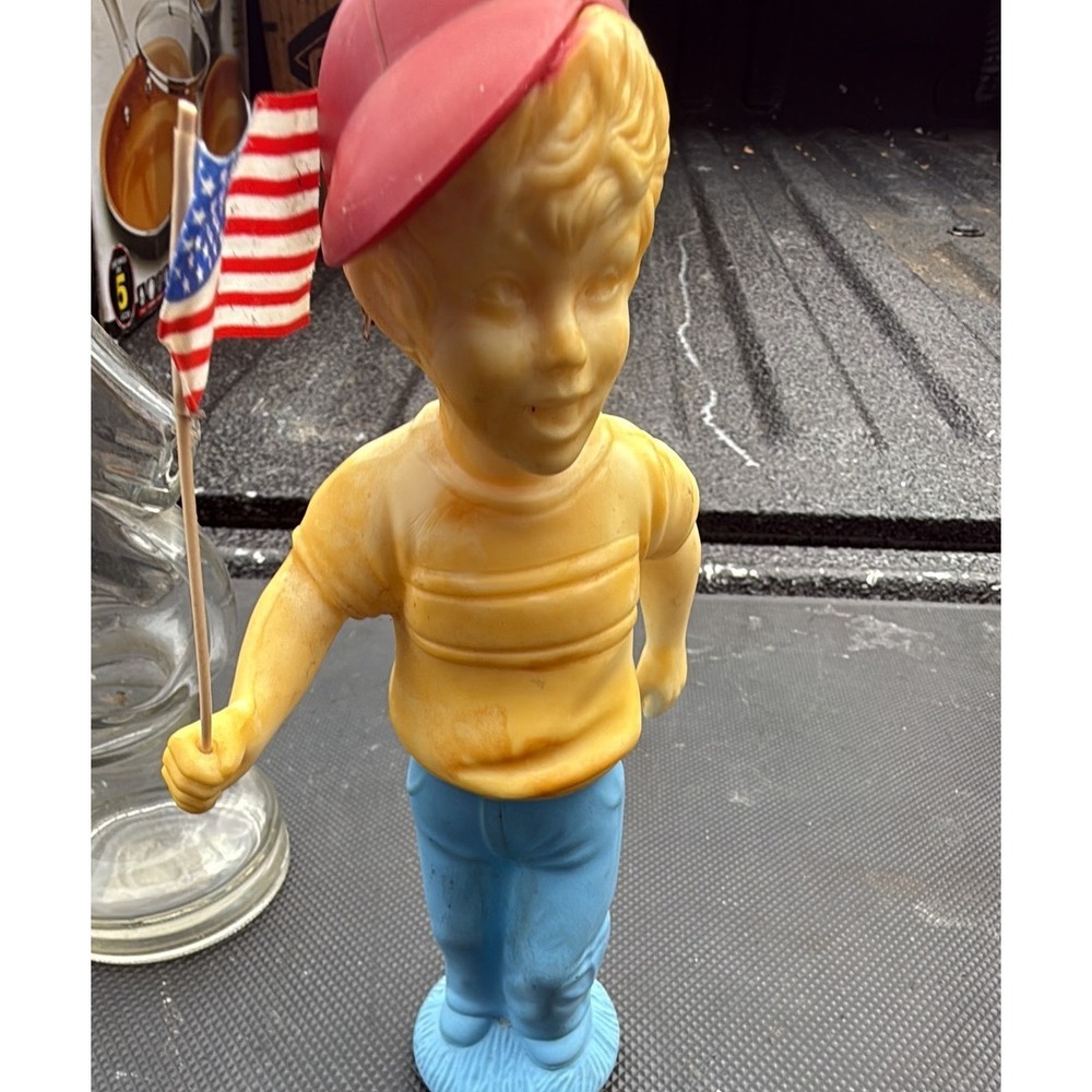 Vintage Empire Blow Mold Boy with American Flag